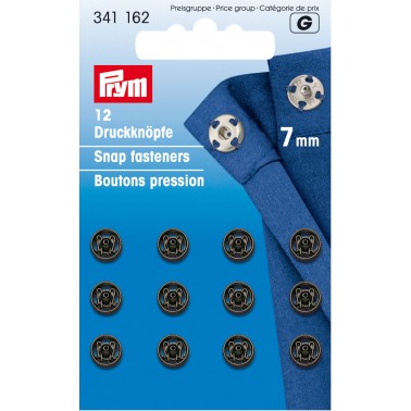 Bouton Pression métal noir prym