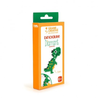 kit Diamond painting graine créative Dinosaure