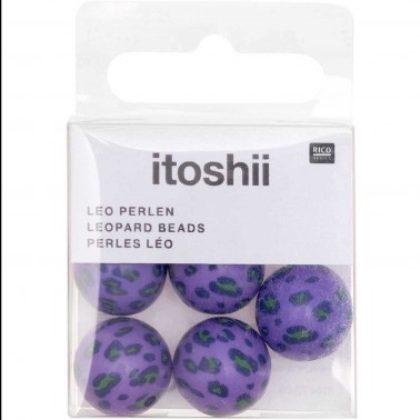 Kit perles léo violet/vert