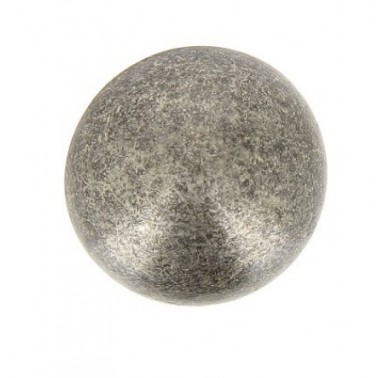 Bouton boule métal argent vieillit