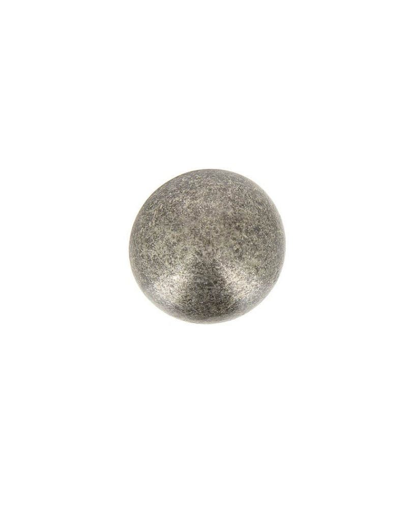 Bouton boule métal argent vieillit